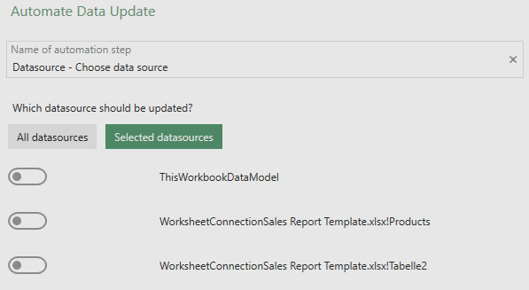 Data refresh or update during Excel automation in AutoToolit for Office