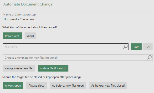 for Excel automation in AutoToolit for Office